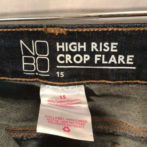 NWT NO BO high rise crop flare ladies size 15 jean - Picture 2 of 3